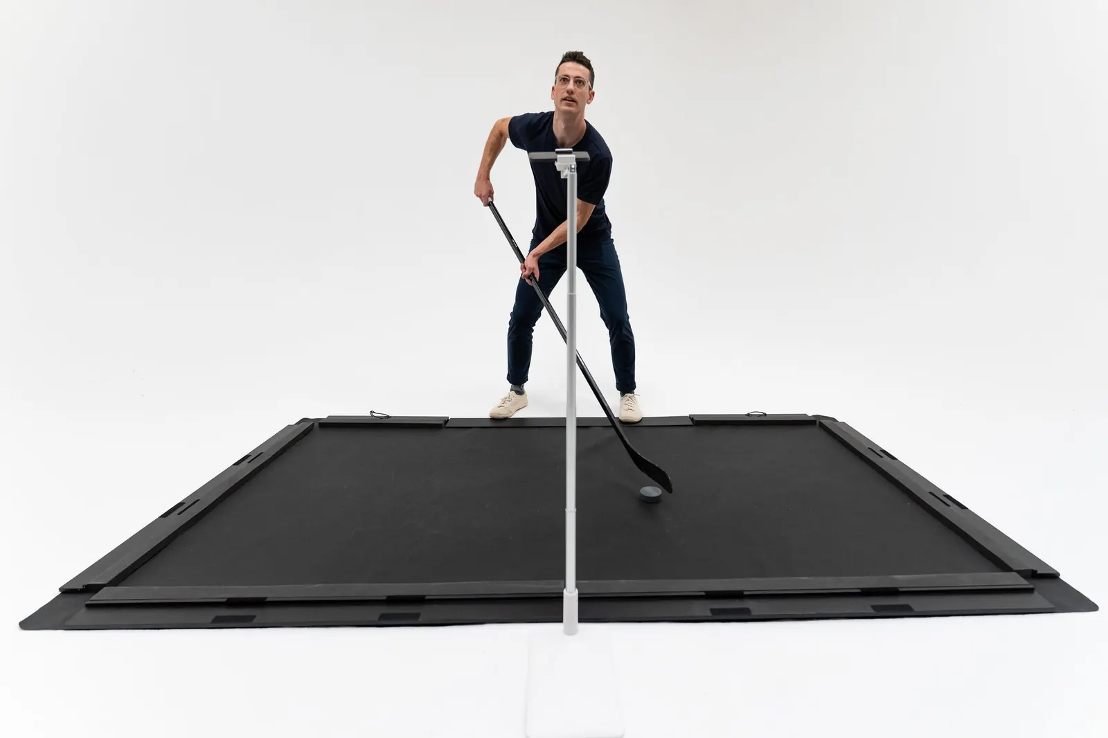 A Danglemat setup that can be packed away after practice.
